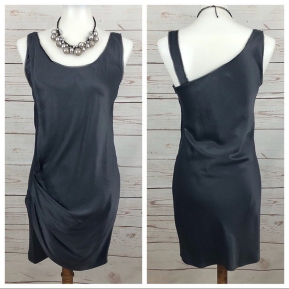 🔥Helmut Lang,Benny Dress,Stunning Shimmer,Asymmetrical,Side-Zip, EUC, Size 6 - Picture 6 of 17